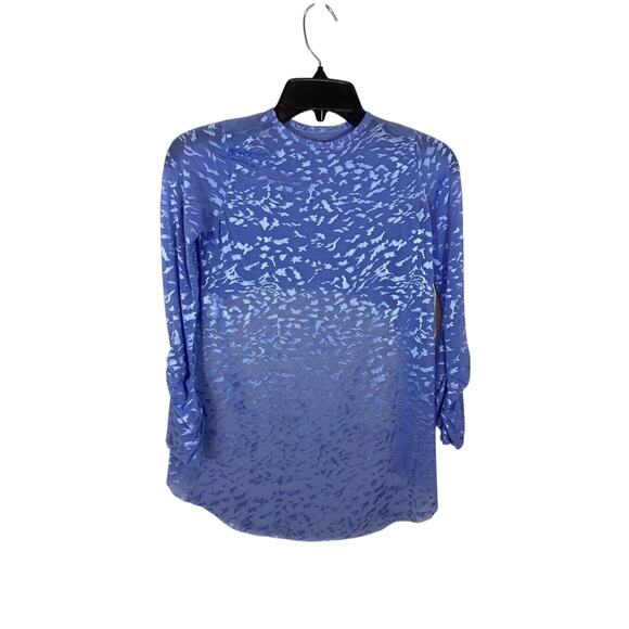 Periwinkle Oversized Girls Contours Pret A Porter Mesh Open Back Dance Top - Picture 1 of 4